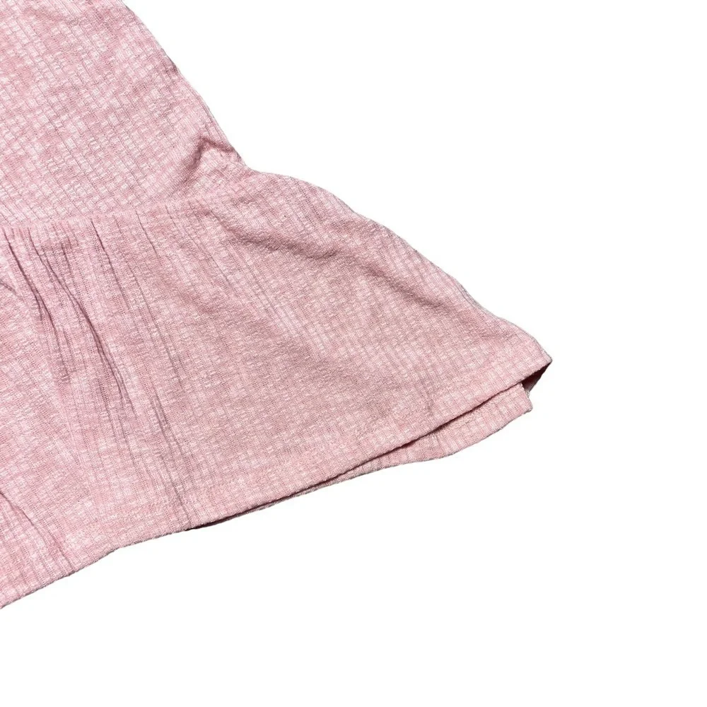 Good Luck Girl Vintage Pink Cinched Waterfall Tee L